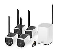 Swann MaxRanger4K Wireless NVR Security System, 4-Cam Kit with Solar Panels, Longest Range Wi-Fi, Person/Vehicle Detection, Colour Night Vision, Local Storage, No Monthly Fee, MR4KSD4