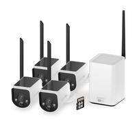 Swann MaxRanger4K Wireless NVR Security System, 4-Cam Kit with Solar Panels, Longest Range Wi-Fi, Person/Vehicle Detection, Colour Night Vision, Local Storage, No Monthly Fee, MR4KSD4