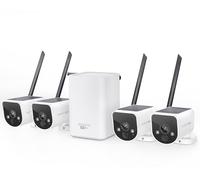 Swann MaxRanger4K Wireless NVR Security System, 4-Cam Kit with Solar Panels, Longest Range Wi-Fi, Person/Vehicle Detection, Colour Night Vision, Local Storage, No Monthly Fee, MR4KSD4