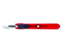Swann-Morton - Disposable Scalpels, Sterile, with Retractable Stainless Steel Blade, size no. 10/Black, Individually enveloped in box of 25 units.