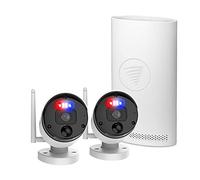 Swann SecureAlert Wi-Fi NVR Security System with 1TB HDD, 2 Camera 8 Channel, 4K Ultra HD, Indoor Outdoor, Colour Night Vision, Heat & Motion Detection, Flashing Lights, Spotlights & Sirens, 800KH2