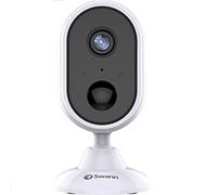 Swann Security Alert Indoor HD Security Camera with 2-Way Audio, Works with Alexa and Google Assistant - White