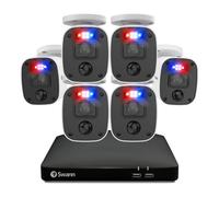 Swann Home Wired 2K DVR Security System - 6 Camera Kit w Mic and 256GB SD Card