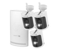 Swann AllSecure 4K Wireless Security System with 3 x Wire-Free Cameras & 3 x Rechargeable Batteries, NVR Tower, Always Charged, Always Secure - AS4K800SD3