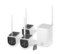 Swann MaxRanger4K Wireless NVR Security System 3-Cam Kit, 4K Camera Forever Charged Solar Panel, Longest Wi-Fi Cameras Outdoor, Colour Night Vision, True Detect, No Monthly Fee, Local Storage, MR4KSD3