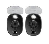 Swann Swpro-4Kwlb 2-Pack Add-On Dvr Bullet Security Camera System with Focus Sensor, 4K Indoor Or Outdoor Design, Color Night Vision From Twilight To Dawn, Plus Ve Detection