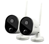 Swann Wi-Fi Outdoor HD Security Camera with True Detect Heat-Sensing, Night Vision and Audio Capture, Works with Alexa and Google Assistant - Pack of 2