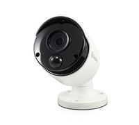 Swann Wired PIR Bullet Security Camera, 5MP Super HD Surveillance Cam with Infrared Night Vision, Thermal, Heat & Motion Sensing, Add to DVR with BNC, SWPRO-5MPMSB