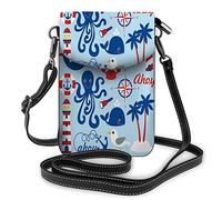 Swans Crossbody Cell Phone Purse Sunrise Love Landscape Bird Lake Heart Scenery WildlifeWallet Handbag