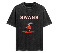 Swans Essential Men T-Shirt Black Unisex Tops Casual Tee M