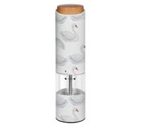 Swans Feathers White Electric Pepper Grinder Auto Salt Mill