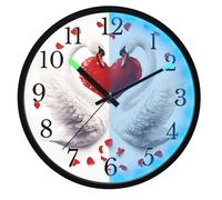 Swans Heart Goose Wall Clock Luminous Bedroom Clocks Battery Operated Silent Glow in the Dark Clock for Living Room Kitchen 12 Inch