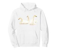 Swans In Snow Beautiful Bird Lover Wildlife Pullover Hoodie
