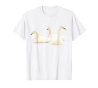 Swans in Snow Beautiful Bird Lover Wildlife T-Shirt
