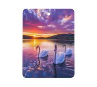 Swans In The Lake Landscape Car Air Freshener Hanging Car Incense Chip Diffuser Scented Decor for Car Interior Accessories White-style