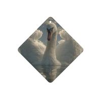 Swans in the water 4 Pcs Car Air Freshener Cards, Hanging Disposable Card Fresheners for Vehicles, Lavender Scented