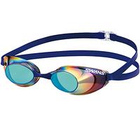 Swans Sniper SR-10M EMSK Swimming Goggles, Made in Japan, Racing, Smoke x Emerald Mirror, Non-Cushioned, 12 Years Old to Adults, Fina Certified, Emsk (Smoke X Emerald Mirror), スイムゴーグル