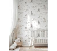SWANS Wallpaper printed white