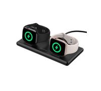 SwanScout Dual Watch Charger for Apple, Wireless Charger for Apple Watch Ultra 3/Ultra 2/Ultra/SE/11/10/9/8/7/6/5/4/3/2, Charging Stand for 2 Watches, SwanScout 507DA