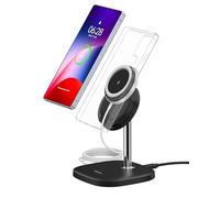 SwanScout Magnetic Charger Stand for Samsung Galaxy S26 Ultra/S26/S25/S24/S23/S22/Z Flip 7/Z Fold 7, Detachable Wireless Charging Pad for iPhone 17/Air/16/15/14/13/12 Series (No Adapter)