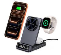 SwanScout Magnetic Charging Station for Apple Devices, Foldable 3 in 1 Wireless Charger for iPhone Air/17/16/15/14/13/12 Series, for Apple Watch, AirPods, Model 708M (No Adapter)