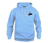 Swansea 1960s Retro Football Hoodie Embroidered Logo Sky Blue