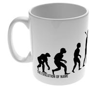 Swansea City Personalised Football Evolution 11oz Ceramic Mug Fans in Swans Colours, Gloss Finish, Dishwasher Safe