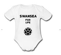 SWANSEA For Life Football Personalised Unique Baby Vest Baby Grow Babygrow Cute Novelty Boys Girls Unisex Funny City