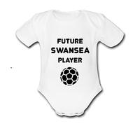 SWANSEA Future Player Football Personalised Unique Baby Vest Baby Grow Babygrow Cute Novelty Boys Girls Unisex Funny City