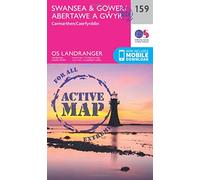 Landranger Active 159 Swansea & Gower, Carmarthen Map With Digital Version, Pink One Size