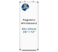 Swansea Magnetic White Board Dry Wipe Board for Office School Home, Wall Mount, Aluminum Frame, 90X30cm