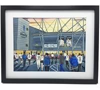 Swansea, Retro Liberty Football Stadium. Framed, Professionally Printed City Memorabilia Giclee Art Print.