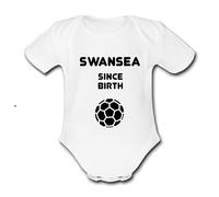 SWANSEA Since Birth Football Personalised Unique Baby Vest Baby Grow Babygrow Cute Novelty Boys Girls Unisex Funny City