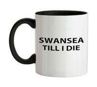 Swansea Till I Die - 11oz - Ceramic Two-Tone Mug for Coffee/Tea - Black/White - One Size