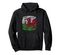 Swansea Wales Flag Welsh Heritage Cymru Classic Dragon Pullover Hoodie