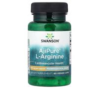 Swanson AjiPure L-Arginine 500mg 60 Veg Caps | Nitric Oxide & Circulation