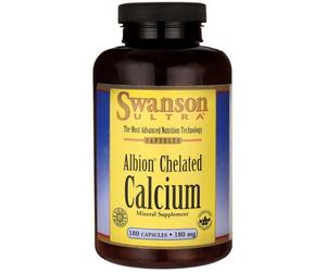Swanson Albion Chelated Calcium, 180mg - 180 caps FREE P&P