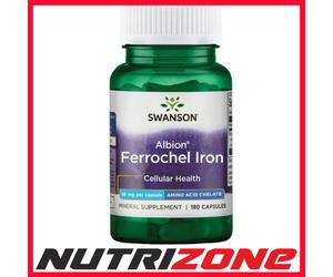 Swanson Albion Ferrochel Iron 18mg Cellular Health - 180 caps