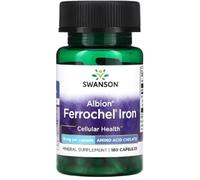 Swanson - Albion Ferrochel Iron, 18mg | Energy and Red Blood Cell Support - 180 Capsules