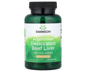 Swanson Argentinian Desiccated Beef Liver Complex 500mg Capsules - 120 Capsules