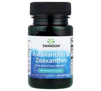 Swanson Astaxanthin & Zeaxanthin - 60 softgels | Premium Eye, Vision Support