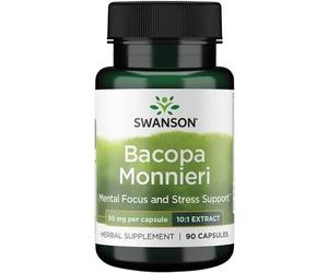 Swanson Bacopa Monnieri 10:1 Extract 50mg Capsules 90 Capsules