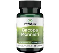 Swanson, Bacopa Monnieri Extract, 10:1 Extract, 50mg, High-Dose, 90 Capsules, SOYA-Free, Gluten-Free, GMO-Free