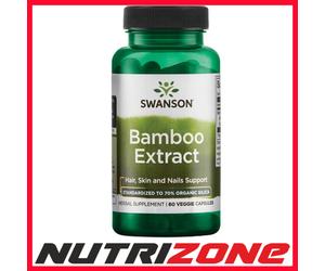 Swanson Bamboo Extract HAir Skin & Nails Support - 60 vcaps