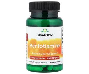 Swanson Benfotiamine Vitamin B1 160mg Daily Wellness Support Capsules - 60 Capsules