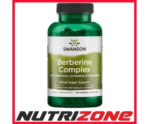 Swanson Berberine Complex with Cinnamon Gymnema & Fenugreek - 90 vcaps