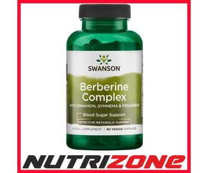 Swanson Berberine Complex with Cinnamon Gymnema & Fenugreek - 90 vcaps