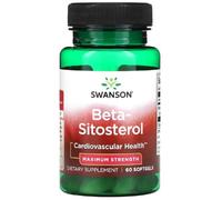 Swanson - Beta-Sitosterol, Maximum Strength | Prostate and Cholesterol Support - 60 Capsules