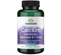 Swanson Calcium Carbonate Aspartate & Citrate 500mg Tablets 100 Tablets