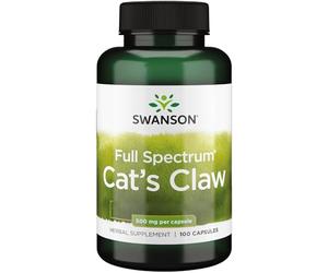 Swanson, Cat's Claw, 500mg, 100 Capsules, High Strength, Laboratory Tested, SOYA Free, Gluten Free, Non-GMO